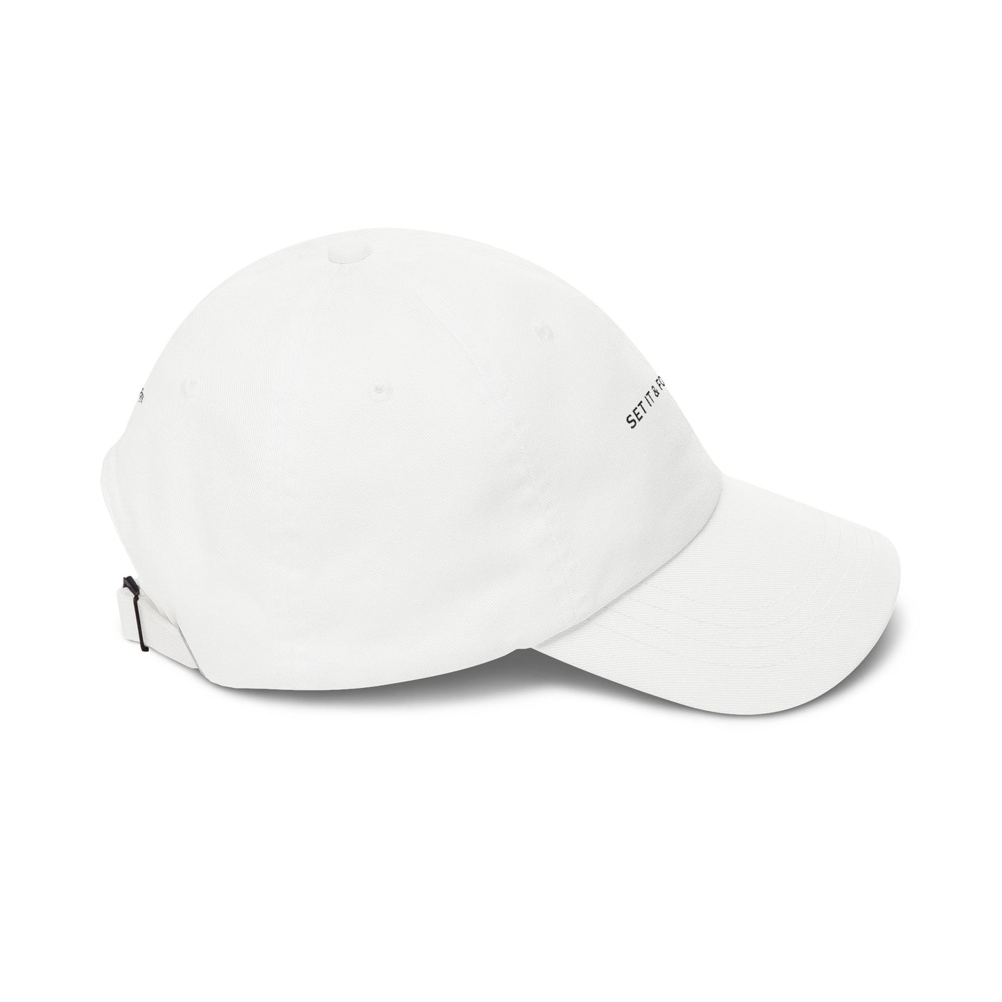 Set It & Forget It Dad Cap — Minimal Embroidered Baseball Hat