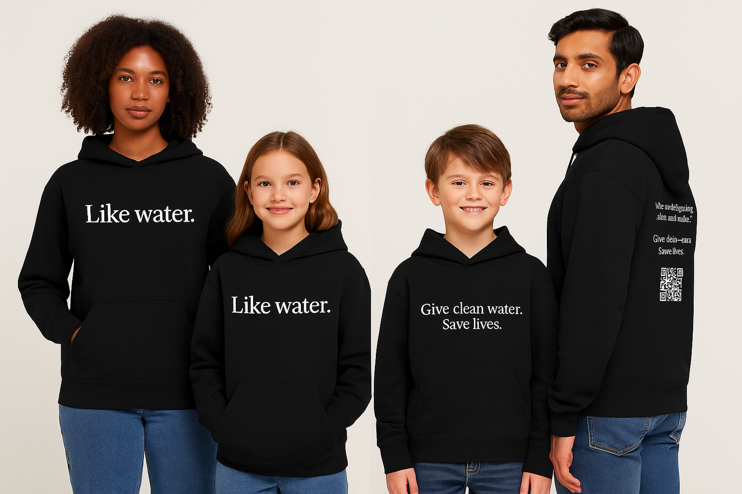 Like Water. Hooded Sweatshirt - Make an impact. Wear the change.